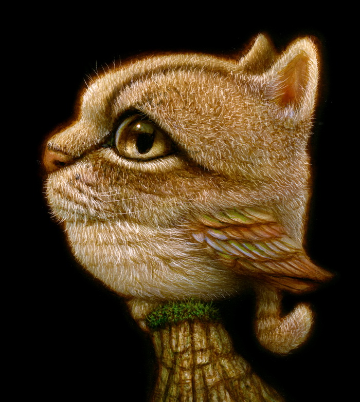 Большеглазые существа Naoto Hattori Необычные, существах, полностью, нечто, придумать, позволяет, Наото, фантазия, иногда, животные, привычные, угадываются, Часто, рисунки, глазами, огромными, чудиков, странных, портреты, создает