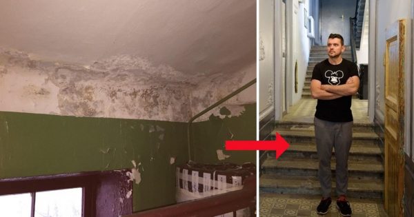 Удивительное преображение старого подъезда