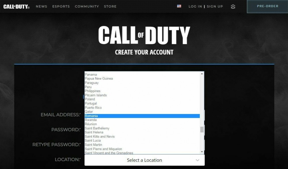 Игроки из России не могут создать аккаунт Call of Duty. Страны в списке нет, а сайт недоступен call of duty,pc,ps,xbox,Игры,Стрелялки