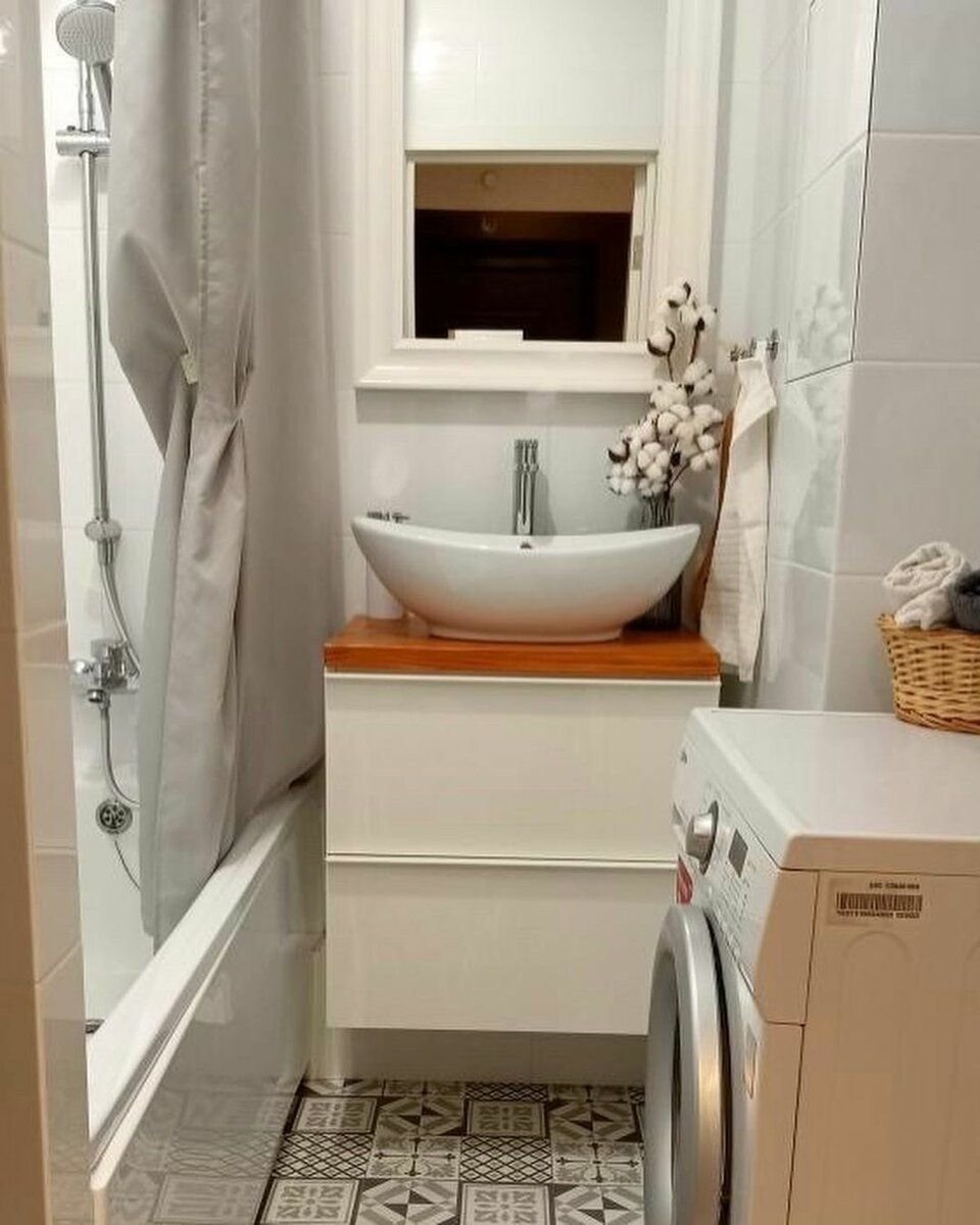 Пример практичного оформления ванной комнаты, если ваша ванная имеет небольшую площадь