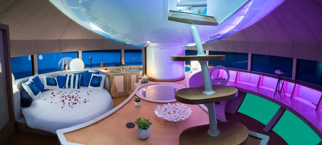 Французская компания предлагает персональное плавучее жилище в духе Джеймса Бонда необычное,плавучий дом,транспорт