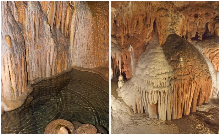 Нереальной красоты «пещерные ониксы» можно увидеть в гротах пещеры (Onondaga Cave State Park, США).