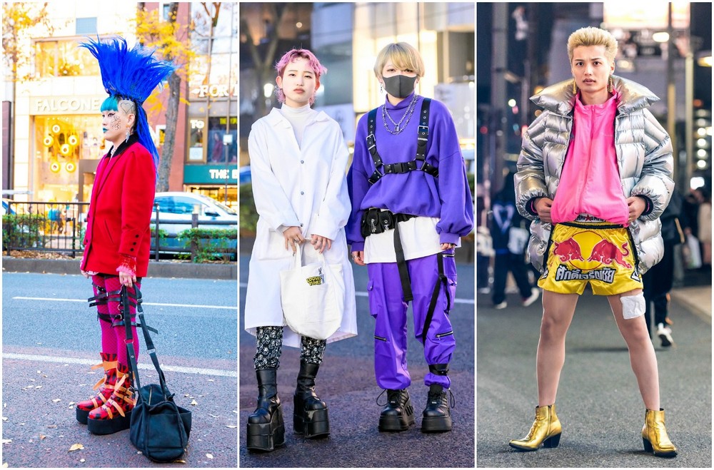 Модные персонажи на улицах Токио 