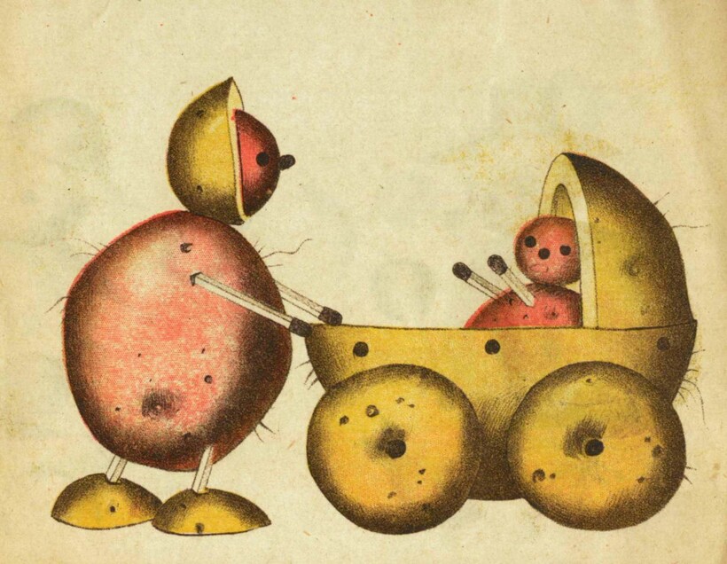 15 иллюстраций из советской книги о том, как сделать игрушки из картофеля поделки,творим с детьми