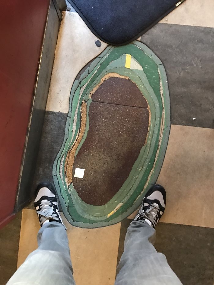 The Floor In Front Of The Register Has Worn Through All The Floors Since This Restaurant Opened In 1924