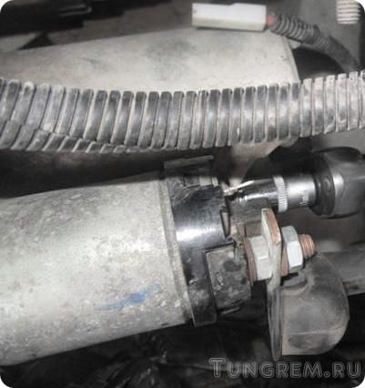 Замена втягивающего реле стартера Lada Kalina