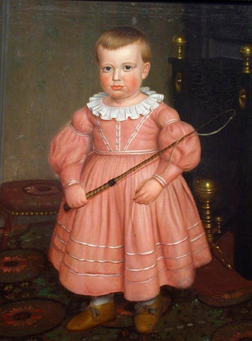 Маленький мальчик с хлыстом. Неизвестный художник. 1840-е годы. 