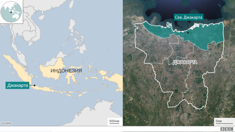 Времени почти не осталось: столица Индонезии погружается в воду Джакарта,Индонезия,мир,наука