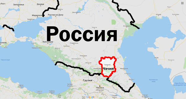 Карта россии город грозный