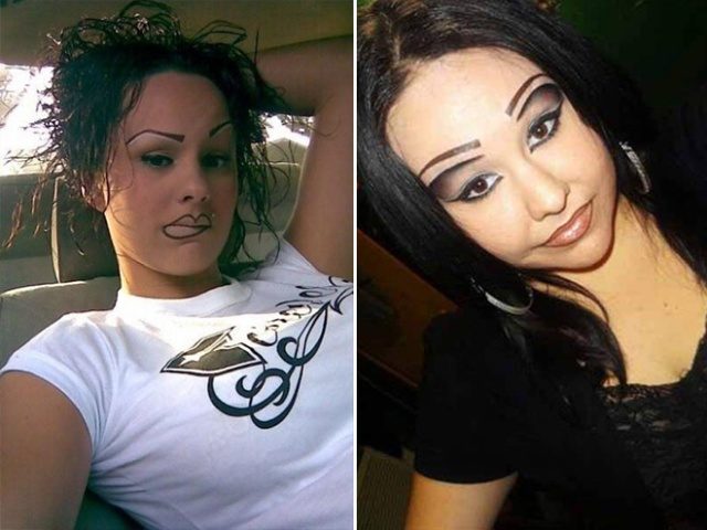 Зачем нужны брови, когда есть фломастер?