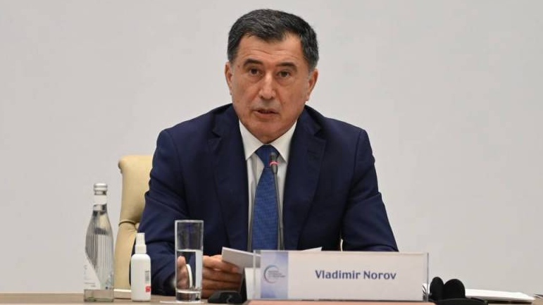 В соответствии с главой 25. Министр иностранных дел Узбекистана Норов. Норов Шерали.