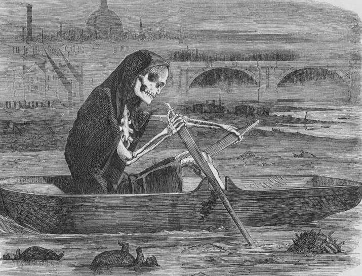 5. Темза была заполнена сточными водами и в ней плавало столько мертвых животных, то по ним можно было шагать викторианская, викторианская Англия, викторианская эпоха, интересные факты, поразительно, странные вещи, факты