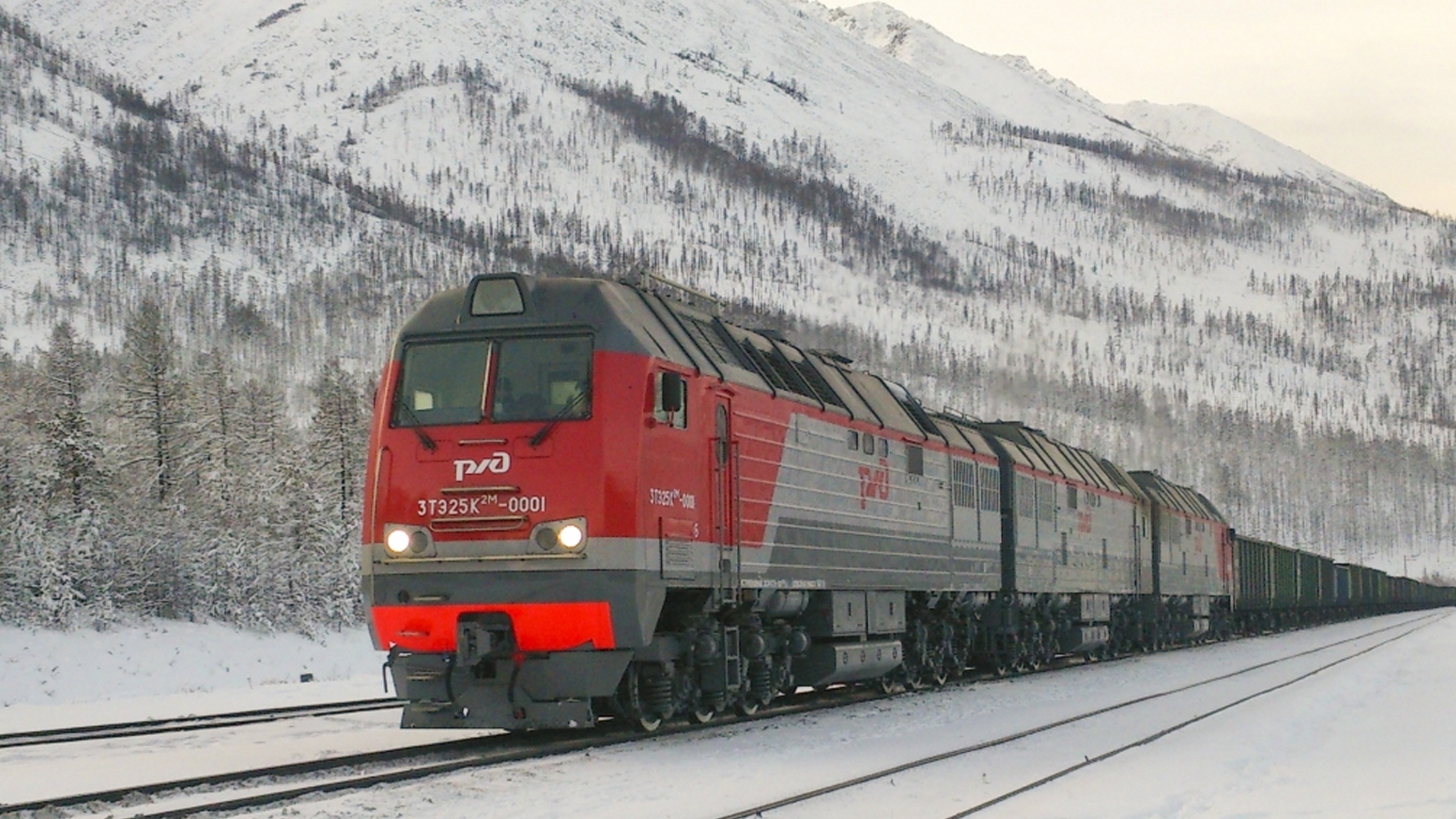 Транссибирская железная дорога зима