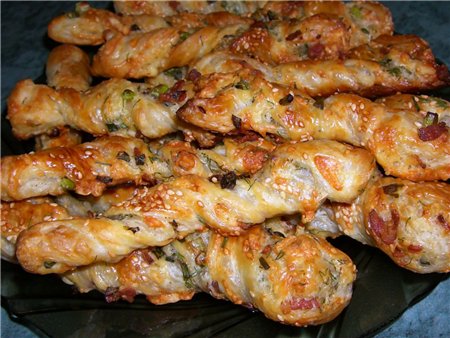 Сырные палочки с ветчиной