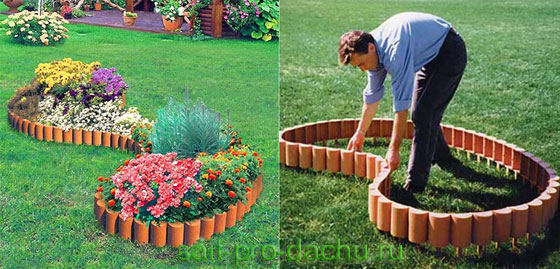 Как сделать ограждение для клумбы своими руками из подручных материалов самоделкин