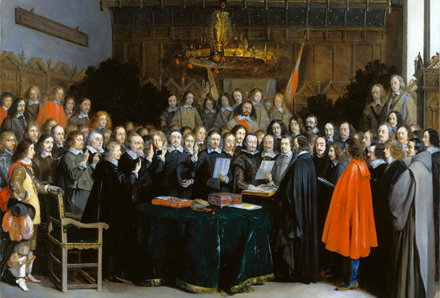 Картина Герарда Терборха «Подписание Мюнстерского мира 15 мая 1648 года» 