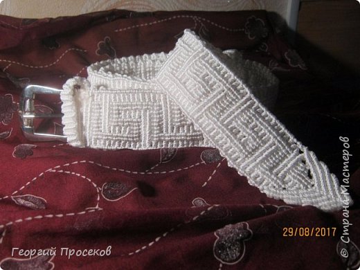 Хотите сами сплести такой широкий женский пояс к джинсам? Тогда приступаем... фото 84