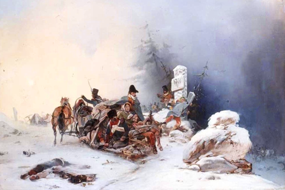Бегство французов с семьями из России. Виллевальде, 1846