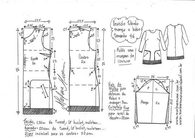 Выкройка шанелевского платья Выкройка шанелевского платья выкройка платья,Одежда,рукоделие,Хенд мейд