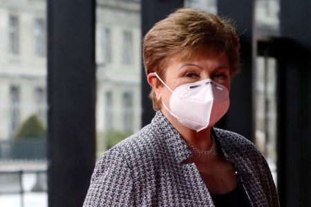 International Monetary Fund (IMF) Managing Director Kristalina Georgieva arrives to attend the International Conference in support of Sudan at the Temporary Grand Palais in Paris, France, May 17, 2021. REUTERS/Sarah Meyssonnier 