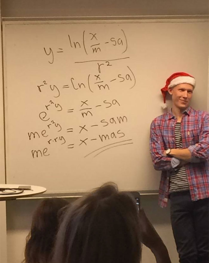 This Math Teacher Solves For 'x'-mas