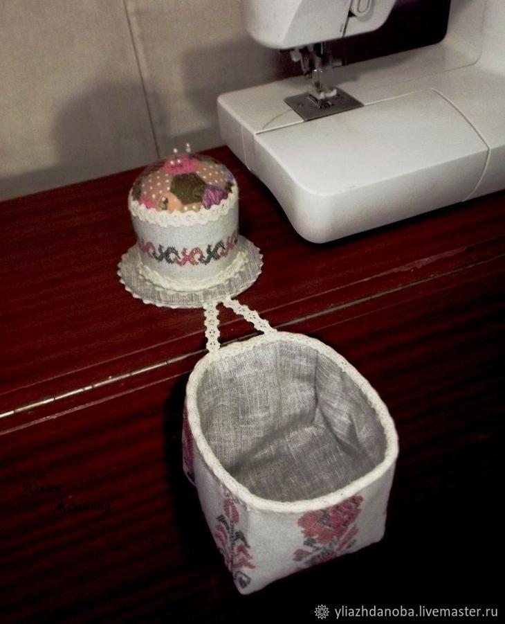 Создаем органайзер для рукодельницы. Два в одном: корзинка + игольница в славянском стиле идеи