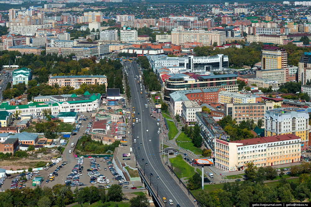 Омск с вертолёта