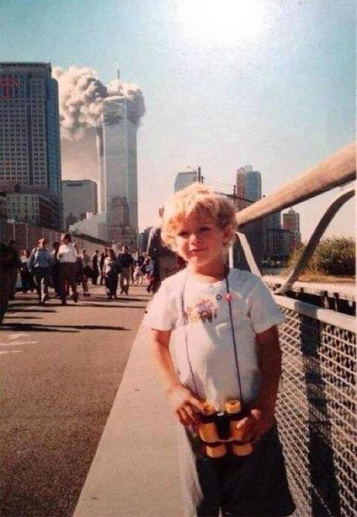 I Was 4 Years Old And The Picture Was Taken Along The Westside Highway That Morning On 9/11