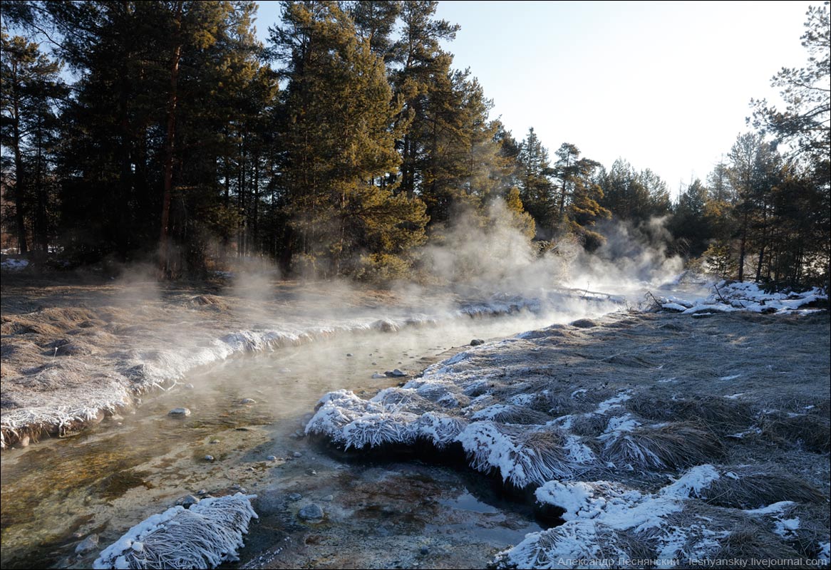 Пять физических состояний воды Уакита . Бурятия. Россия дальние дали