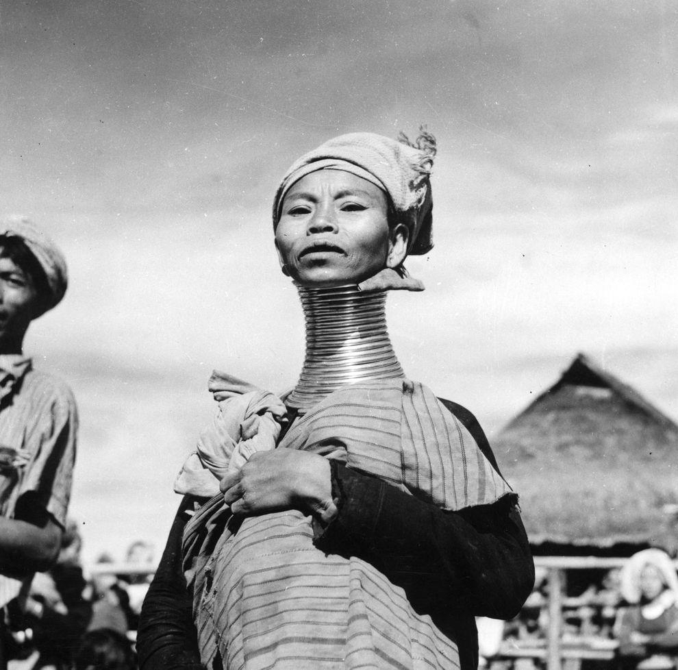 Женщины из племени Падаунг Бирма 1913