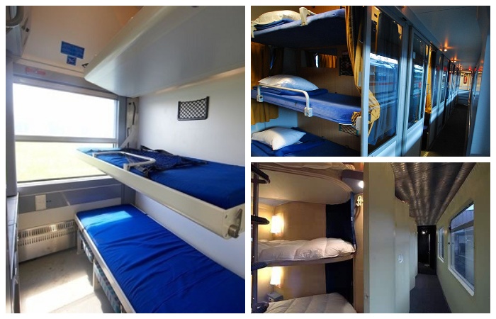 Как выглядят плацкартные вагоны в разных странах мира, и где билеты на поезд стоят дороже, чем на самолет поездка,путешествие,страны