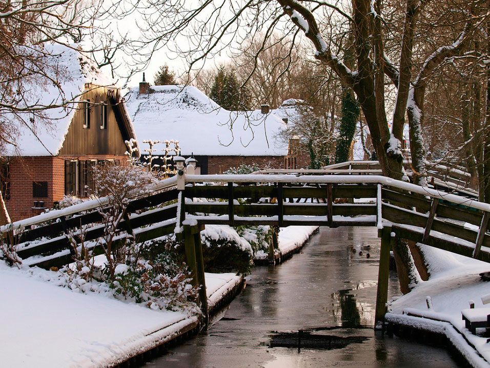 Гитхорн - деревня без дорог, Нидерланды архитектура,ландшафтный дизайн