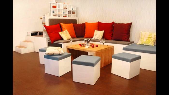 Вся эта мебель умещается в один компактный блок. /Фото: i.ytimg.com