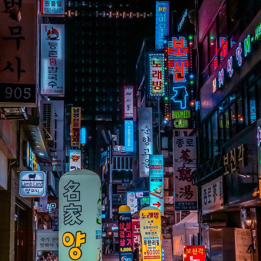 Неповторимый Токио в неоновых тонах неон,Токио,Япония