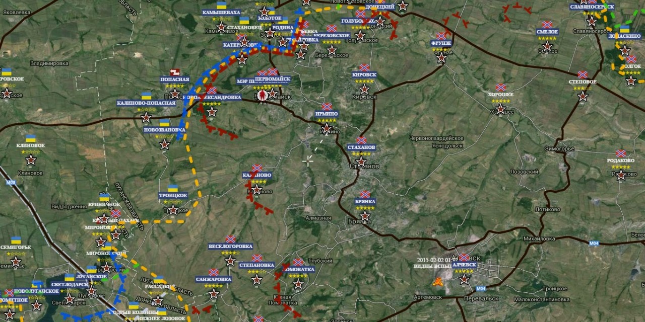 Попасная луганская область на карте