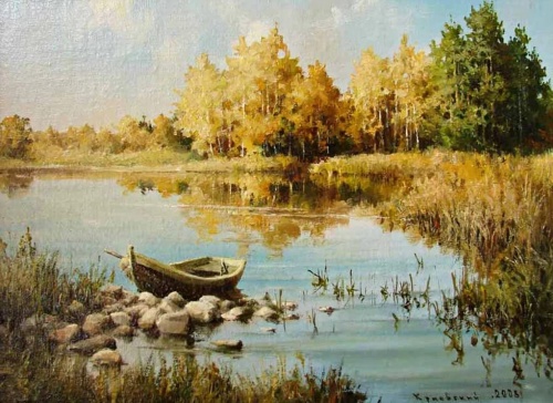 Художник Владимир Краевский. По снегу, летящему с неба 