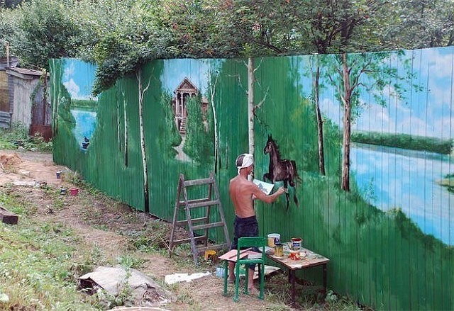Когда дачник - художник!