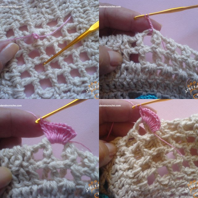 Один из вариантов объемного вязания по сетке Один из вариантов объемного вязания по сетке вязание