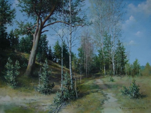 Художник Владимир Краевский. По снегу, летящему с неба 