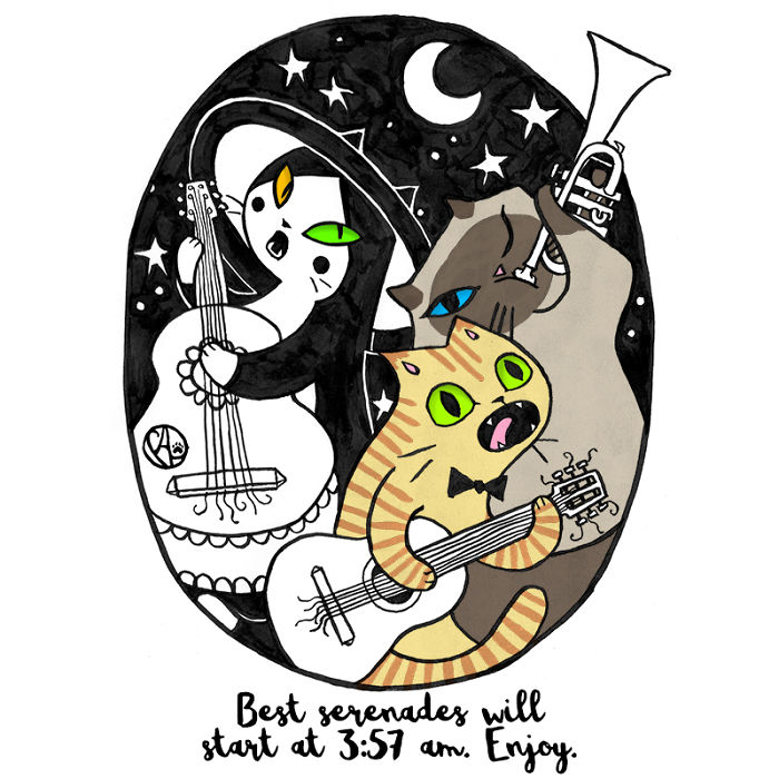 My Girlfriend Keeps Painting Our Life With 3 Cats And A Dog And I Can't Get Enough Of It!