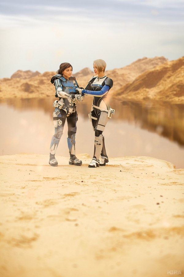Косплей. Сара Райдер и Кора Харпер из Mass Effect: Andromeda Игры,косплей