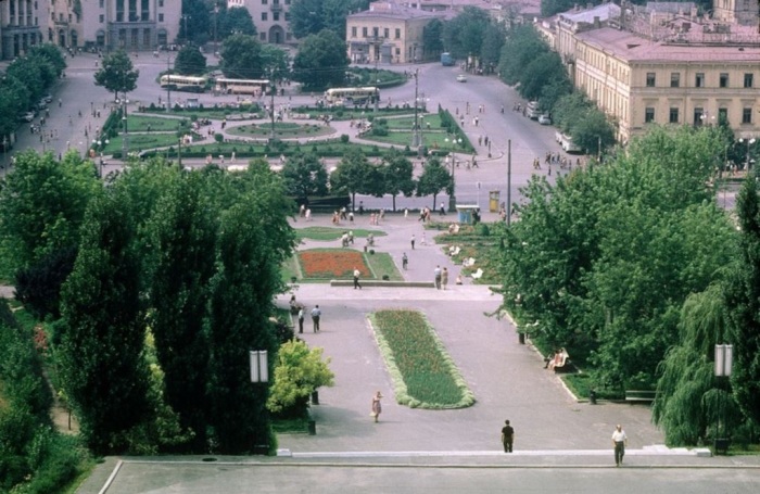 Центральная площадь Киева. СССР, Киев, 1963 год.