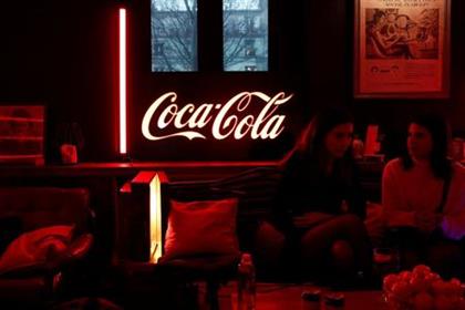 A Coca-Cola logo is pictured during an event in Paris, France, March 21, 2019. REUTERS/Benoit Tessier 