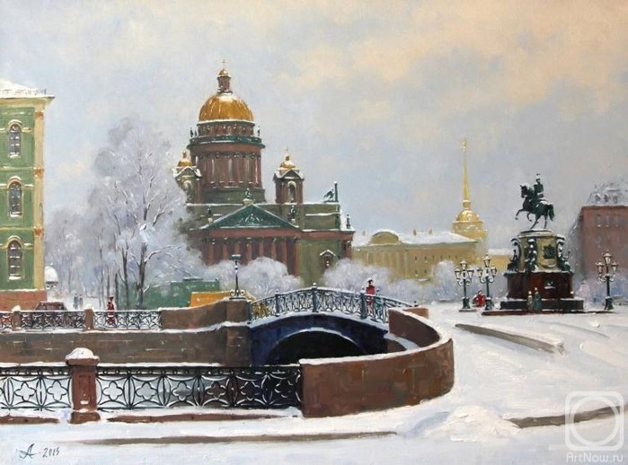 Зимний Петербург на картинах Александра Александровского город