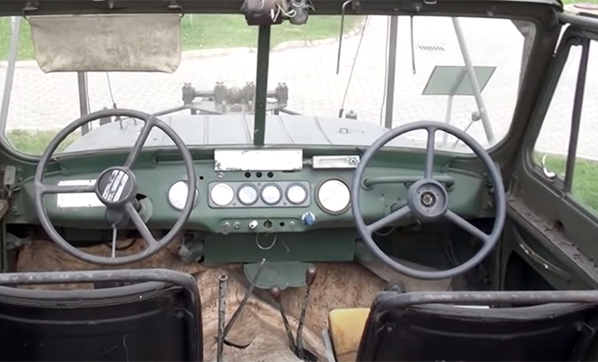 УАЗ-469 с двумя рулями: в 1978 году на базе машины сделали передвижной миноискатель