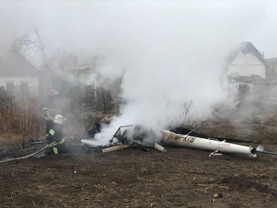 Появились фото после крушения вертолета в Полтавской области