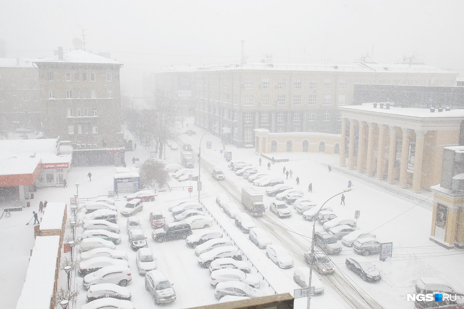 Снегопад в Новосибирске сегодня