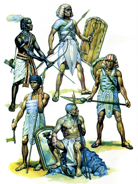 Египетские воины и боевые колесницы XIII-XII вв. до н.э.