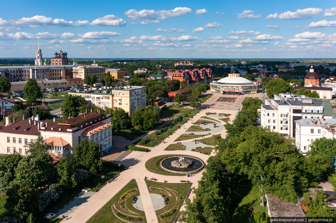 рязань, рязань с высоты, лебедский бульвар