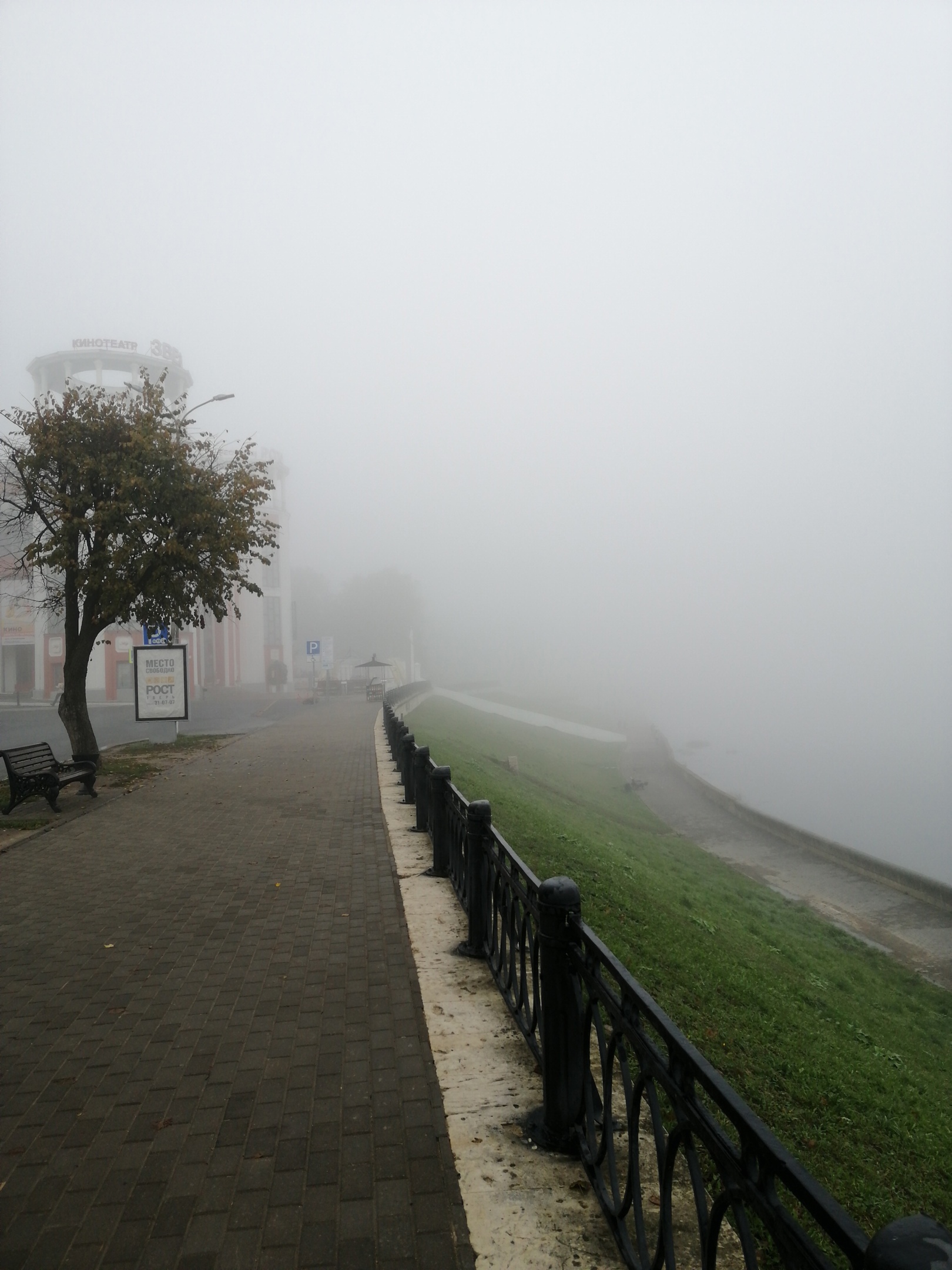 Жители Твери делятся атмосферными фотографиями утреннего тумана